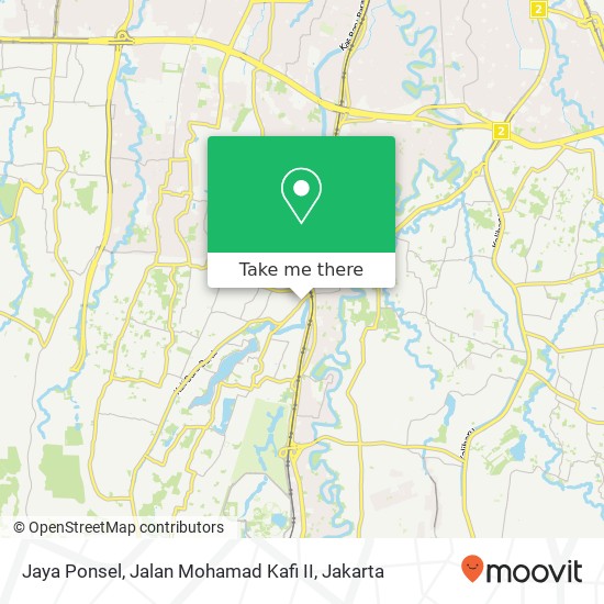 Jaya Ponsel, Jalan Mohamad Kafi II map