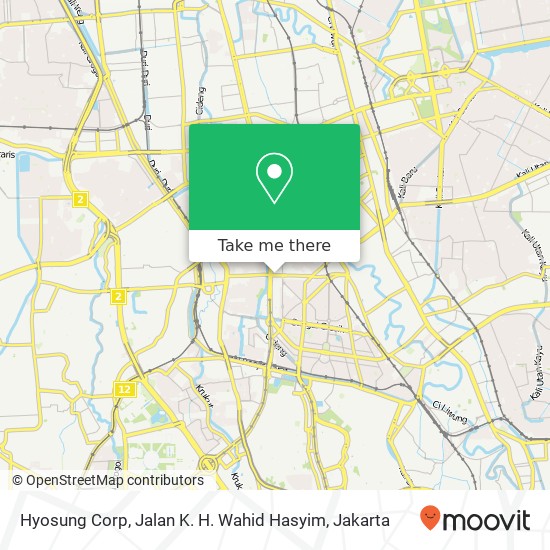 Hyosung Corp, Jalan K. H. Wahid Hasyim map