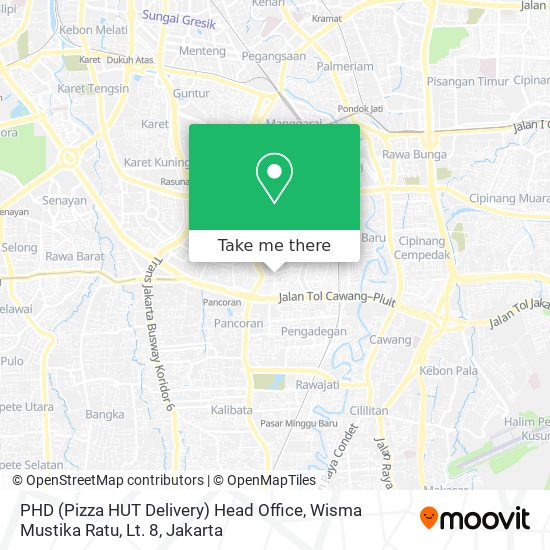 PHD (Pizza HUT Delivery) Head Office, Wisma Mustika Ratu, Lt. 8 map