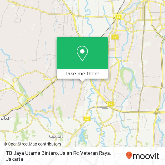 TB Jaya Utama Bintaro, Jalan Rc Veteran Raya map