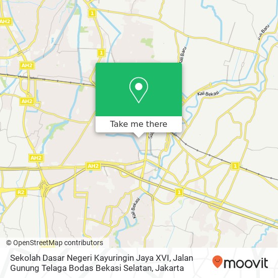 Sekolah Dasar Negeri Kayuringin Jaya XVI, Jalan Gunung Telaga Bodas Bekasi Selatan map