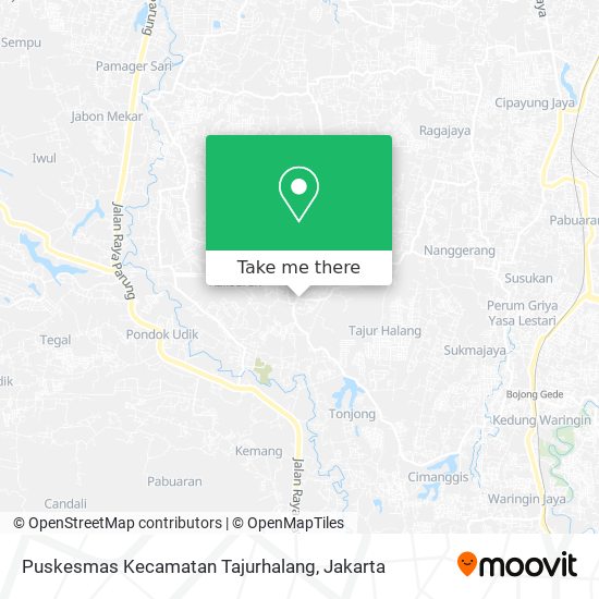Puskesmas Kecamatan Tajurhalang map