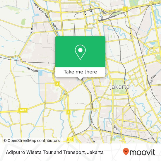 Adiputro Wisata Tour and Transport map