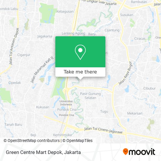 Green Centre Mart Depok map