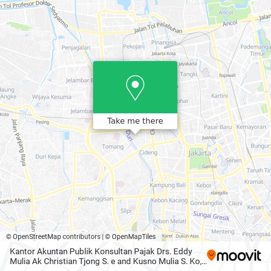 Kantor Akuntan Publik Konsultan Pajak Drs. Eddy Mulia Ak Christian Tjong S. e and Kusno Mulia S. Ko map