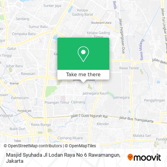 Masjid Syuhada Jl Lodan Raya No 6 Rawamangun map