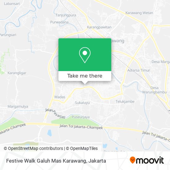 Festive Walk Galuh Mas Karawang map