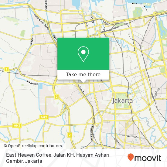 East Heaven Coffee, Jalan KH. Hasyim Ashari Gambir map