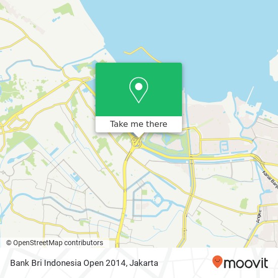 Bank Bri Indonesia Open 2014, Jalan Tol Pantai Indah Kapuk Penjaringan map