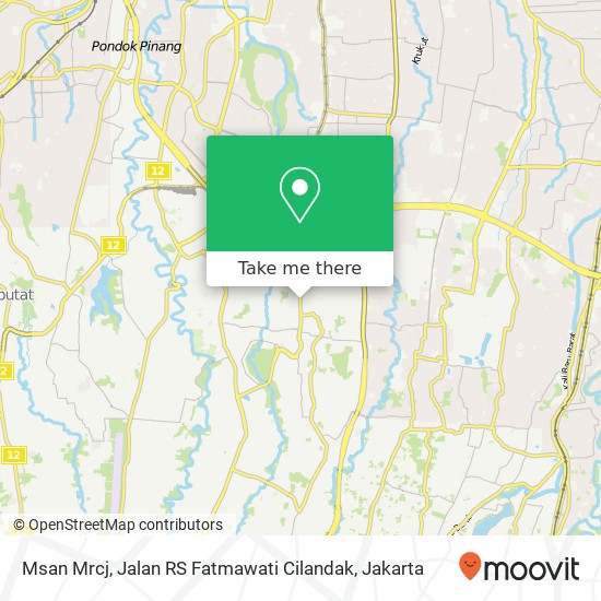 Msan Mrcj, Jalan RS Fatmawati Cilandak map