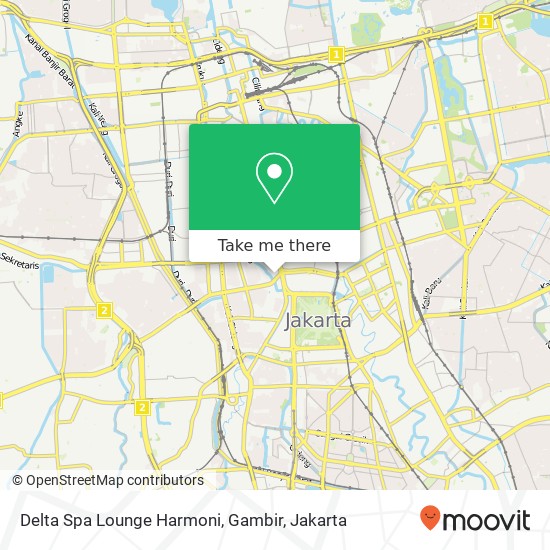 Delta Spa Lounge Harmoni, Gambir map