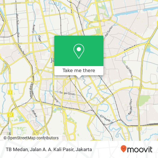TB Medan, Jalan A. A. Kali Pasir map