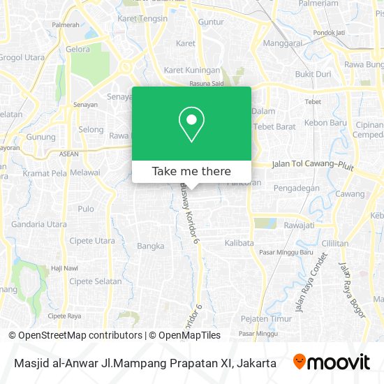 Masjid al-Anwar Jl.Mampang Prapatan XI map