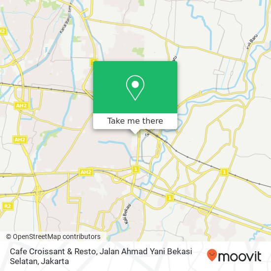 Cafe Croissant & Resto, Jalan Ahmad Yani Bekasi Selatan map