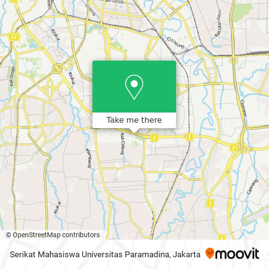 Serikat Mahasiswa Universitas Paramadina map
