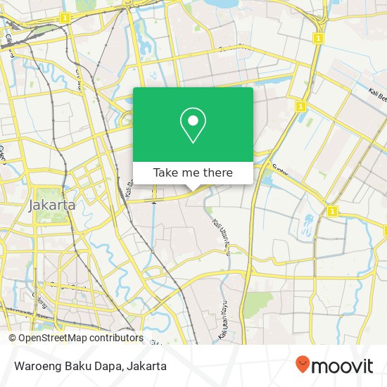 Waroeng Baku Dapa, Jalan Letjen. Suprapto Cempaka Putih map