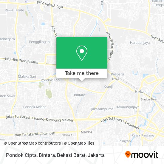 Pondok Cipta, Bintara, Bekasi Barat map