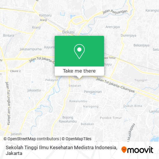 Sekolah Tinggi Ilmu Kesehatan Medistra Indonesia map