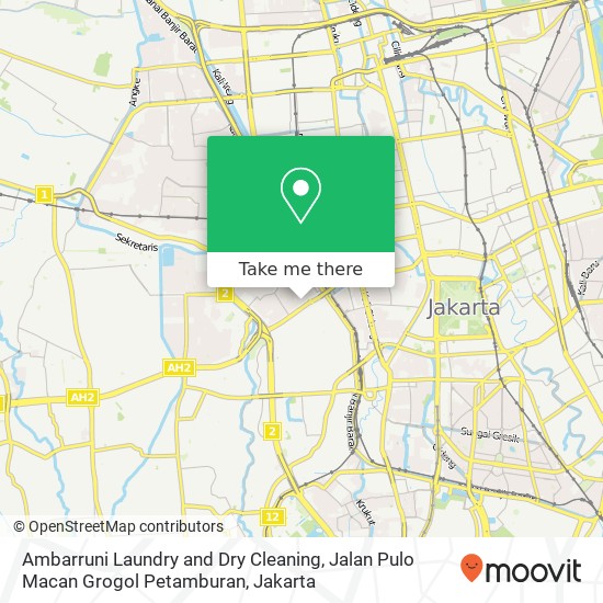 Ambarruni Laundry and Dry Cleaning, Jalan Pulo Macan Grogol Petamburan map