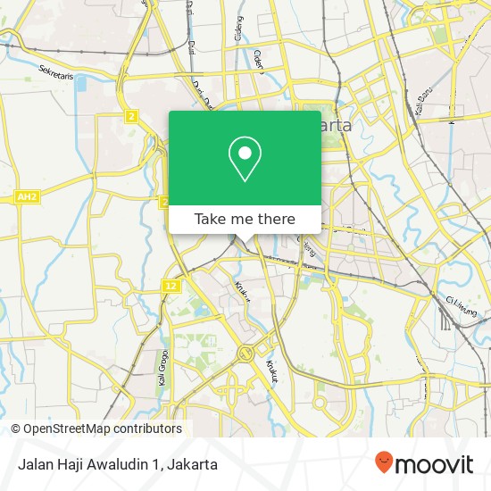 Jalan Haji Awaludin 1, Tanah Abang map