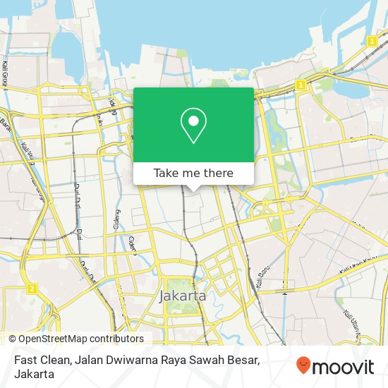 Fast Clean, Jalan Dwiwarna Raya Sawah Besar map