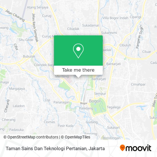Taman Sains Dan Teknologi Pertanian map