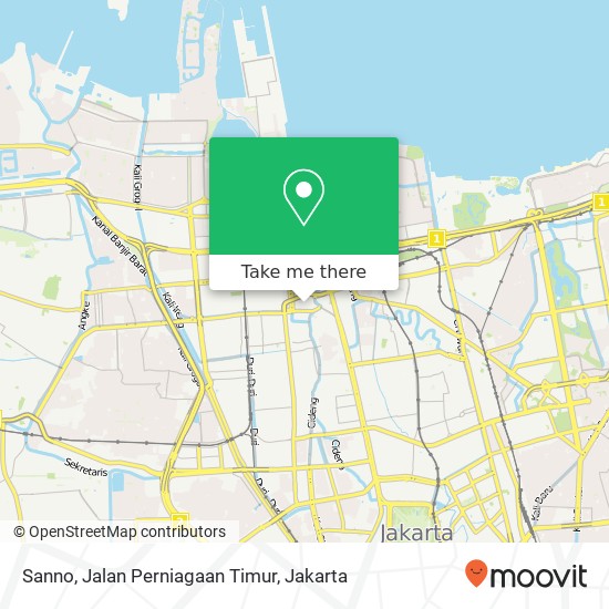 Sanno, Jalan Perniagaan Timur map