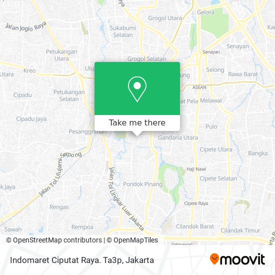 Indomaret Ciputat Raya. Ta3p map
