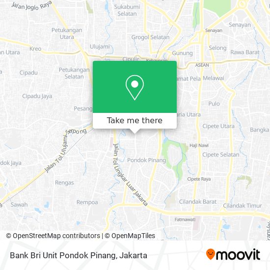 Bank Bri Unit Pondok Pinang map