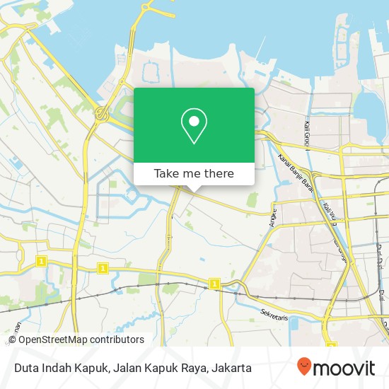 Duta Indah Kapuk, Jalan Kapuk Raya map