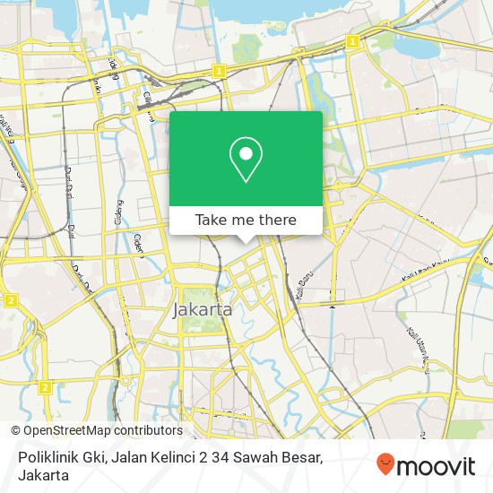 Poliklinik Gki, Jalan Kelinci 2 34 Sawah Besar map