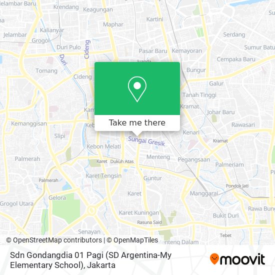 Sdn Gondangdia 01 Pagi (SD Argentina-My Elementary School) map
