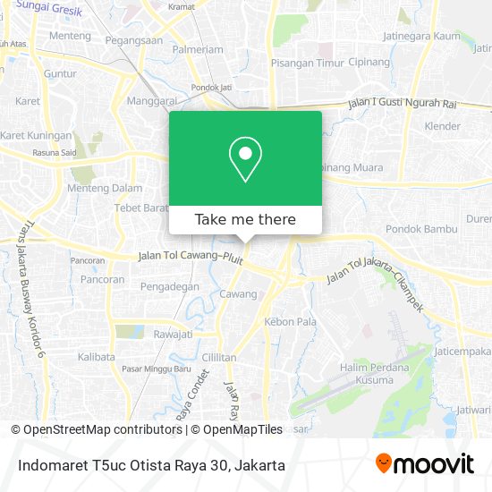 Indomaret T5uc Otista Raya 30 map