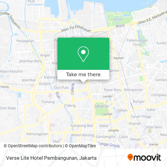 Verse Lite Hotel Pembangunan map