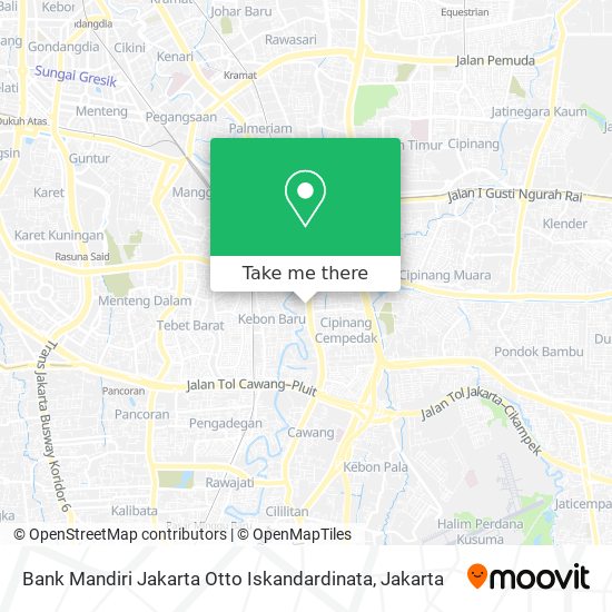 Bank Mandiri Jakarta Otto Iskandardinata map