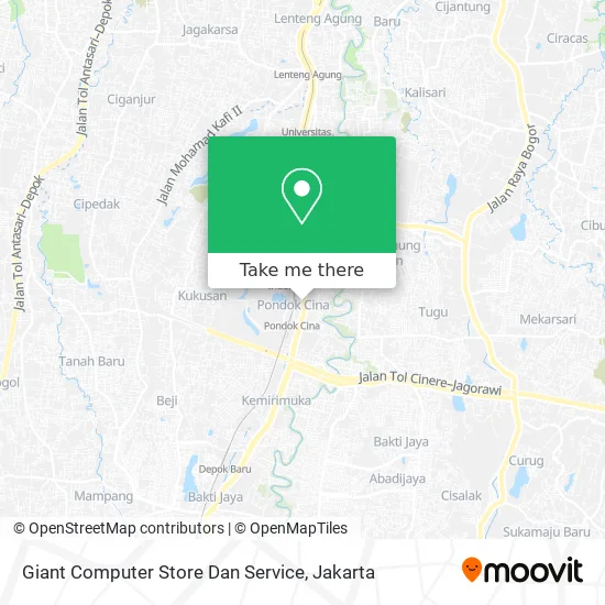 Giant Computer Store Dan Service map