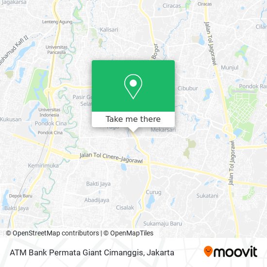 ATM Bank Permata Giant Cimanggis map