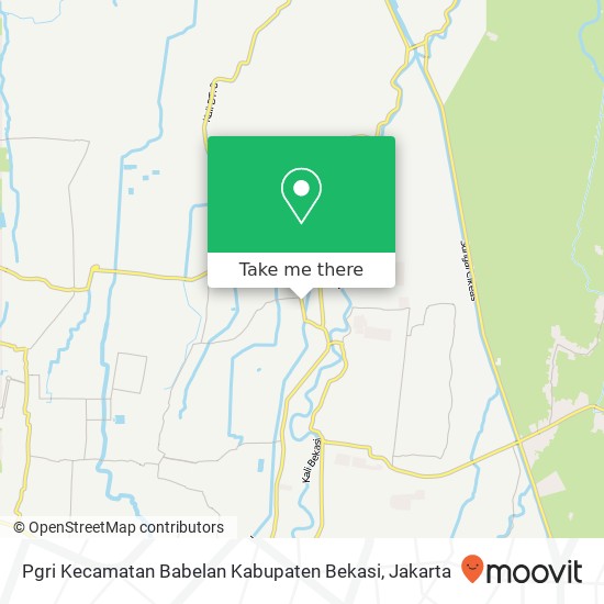 Pgri Kecamatan Babelan Kabupaten Bekasi map