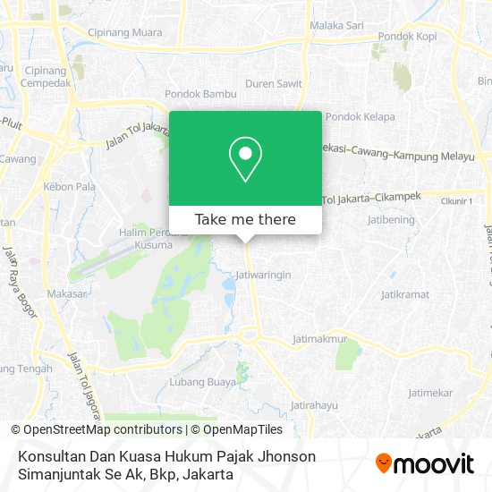 Konsultan Dan Kuasa Hukum Pajak Jhonson Simanjuntak Se Ak, Bkp map