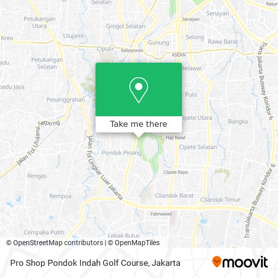 Pro Shop Pondok Indah Golf Course map