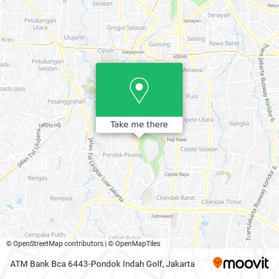ATM Bank Bca 6443-Pondok Indah Golf map