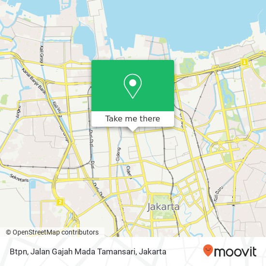 Btpn, Jalan Gajah Mada Tamansari map