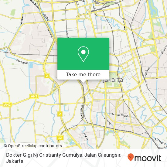 Dokter Gigi Nj Cristianty Gumulya, Jalan Cileungsir map