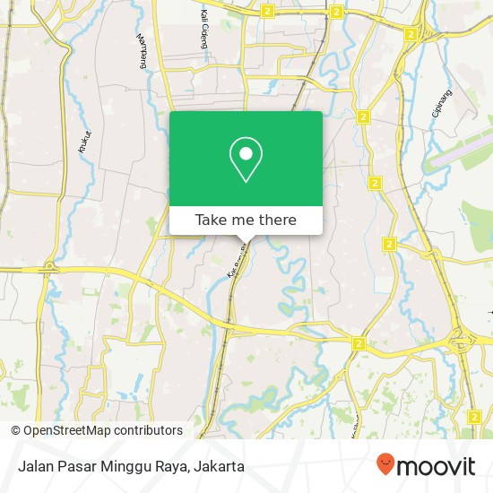 Jalan Pasar Minggu Raya, Pasar Minggu map