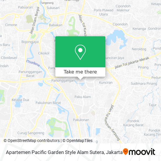 Apartemen Pacific Garden Style Alam Sutera map