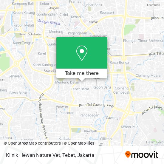 Klinik Hewan Nature Vet, Tebet map