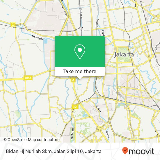 Bidan Hj Nurliah Skm, Jalan Slipi 10 map