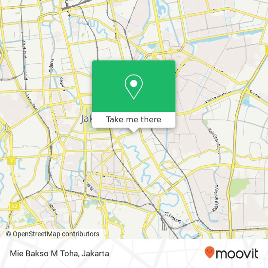 Mie Bakso M Toha, Jalan Kramat Kwitang 1 map