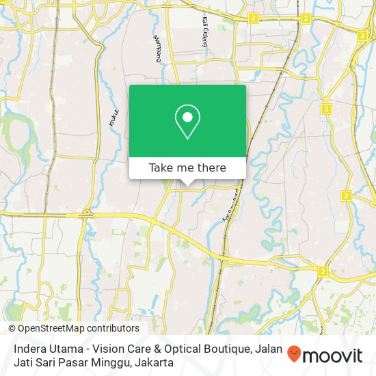 Indera Utama - Vision Care & Optical Boutique, Jalan Jati Sari Pasar Minggu map