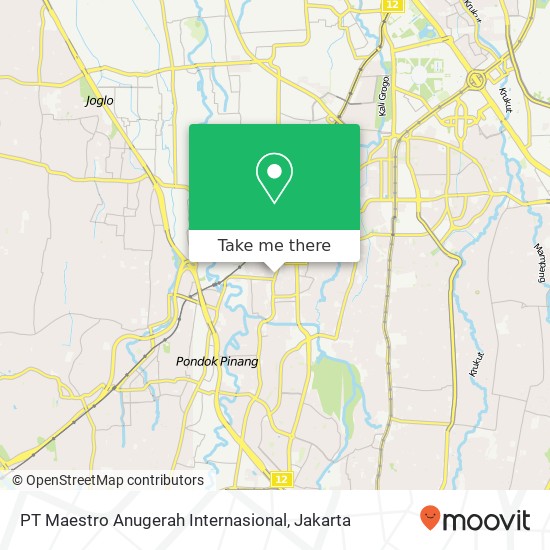 PT Maestro Anugerah Internasional, Kebayoran Lama 12240 map